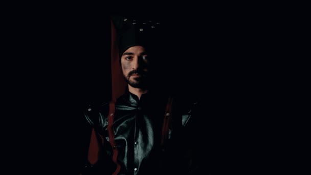 Ottomanska Riket Krigare Janissary Ottomanska Riddaren — Stockvideo