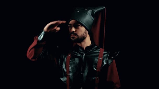 奥斯曼帝国勇士Janissary 奥斯曼骑士 — 图库视频影像