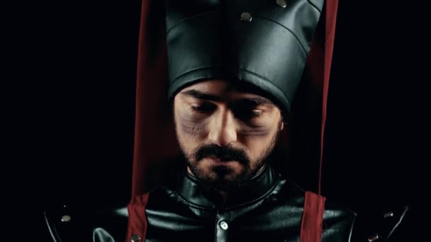 Jenízaro Guerrero Imperio Otomano Caballero Otomano — Vídeos de Stock
