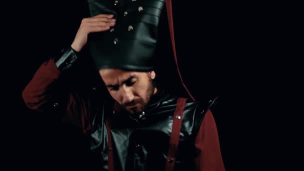 Impero Ottomano Guerriero Janissary Cavaliere Ottomano — Video Stock