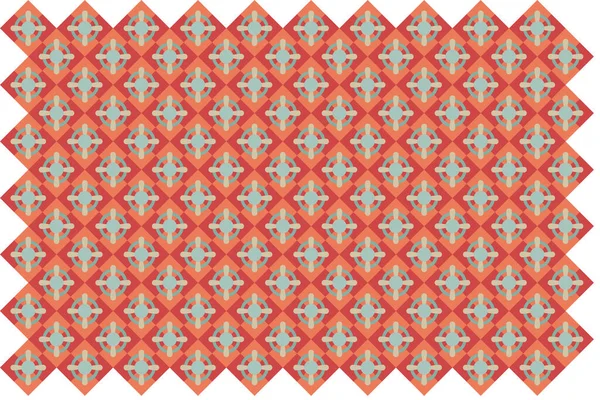 ミュートオレンジ 赤と鉄のトーンでシンプルな形状を持つシームレスな幾何学的パターン 包装や文房具に最適 — ストックベクタ