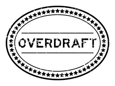 Beyaz arka planda Grunge siyah oval lastik mühür sözcüğü