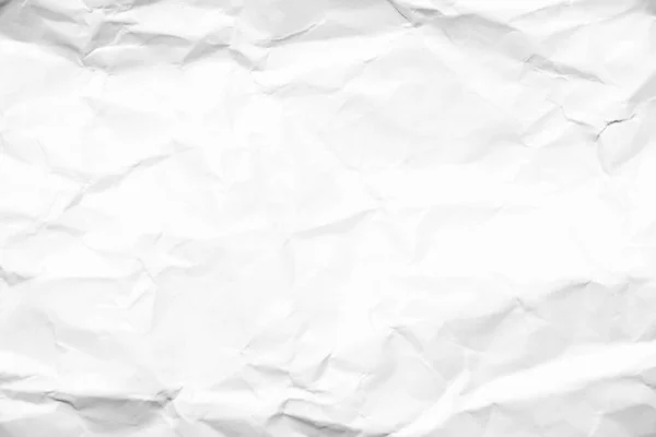 光沢のあるしわのある白い色の紙の質感の背景 — ストック写真