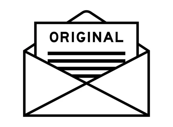 Envelope Letter Sign Word Original Headline — Stock Vector