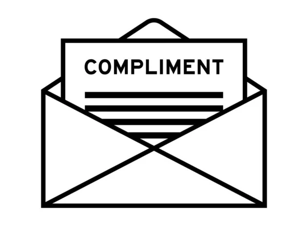 Envelope Letter Sign Word Compliment Headline — Stock Vector