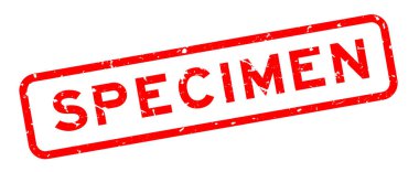 Grunge kırmızı örnek kelime kare kauçuk mühür beyaz arka planda