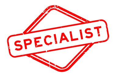 Grunge kırmızı özel kelime beyaz arka planda kauçuk mühür