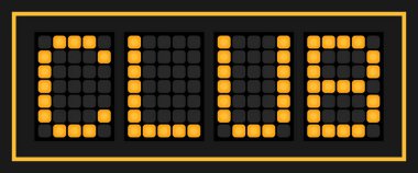 Turuncu renk siyah arkaplanda kelime kulübünde afiş getirdi