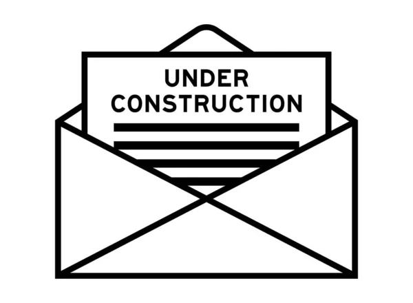 Envelope Letter Sign Word Construction Headline — Stock Vector