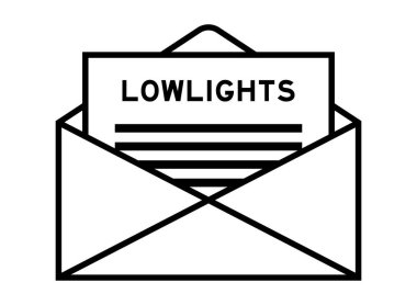 Zarf ve harf başlığı olarak sözcük loş ışıkları ile