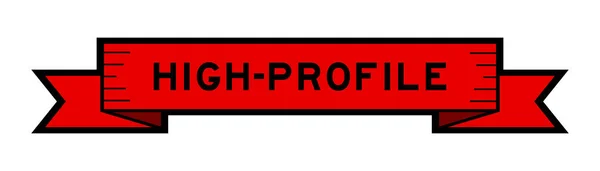 Szalag Címke Banner Szó Nagy Profilú Piros Színű Fehér Háttér — Stock Vector