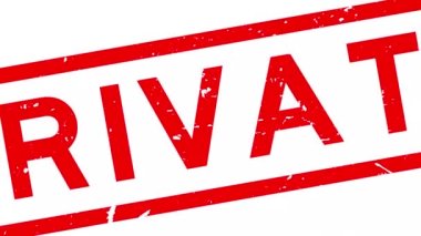 Grunge kırmızı özel kelime kare kauçuk mühür beyaz arkaplanda yakınlaştır