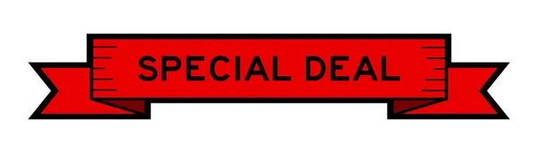 Banner Etiqueta Cinta Color Rojo Con Palabra Oferta Especial Sobre — Archivo Imágenes Vectoriales