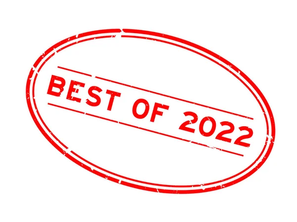 Grunge Κόκκινο Καλύτερο Από 2022 Σφραγίδα Σφραγίδας Λέξη Καουτσούκ Λευκό — Διανυσματικό Αρχείο
