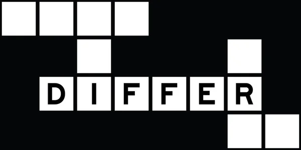 Alphabet Lettre Dans Mot Diffèrent Sur Fond Puzzle Mots Croisés — Image vectorielle