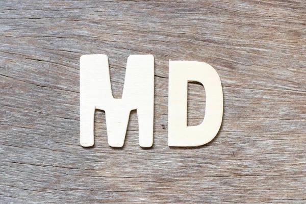 Alfabeto Letra Palavra Abreviatura Médico Medicina Diretor Gerente Fundo Madeira — Fotografia de Stock