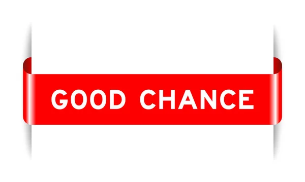 Banner Etiqueta Insertado Color Rojo Con Palabra Buena Oportunidad Sobre — Vector de stock