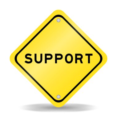 Beyaz arkaplanda kelime desteğiyle sarı renk taşıma işareti