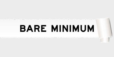 Yırtılmış gri kağıt arkaplanı yırtık bölümün altında sözcüğün asgari değeri