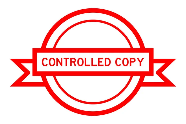 Bannière Étiquette Vintage Avec Copie Contrôlée Par Mot Couleur Rouge — Image vectorielle
