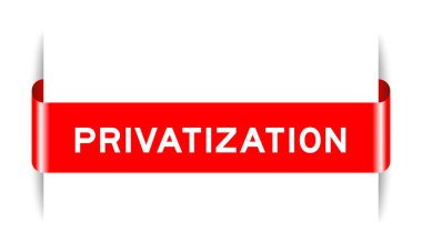 Beyaz arkaplanda sözcük özelleştirmesi olan kırmızı renk eklenmiş etiket pankartı