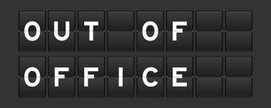 Siyah renk analog ters çevirme tahtası. Gri arkaplanda kelime yok.