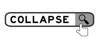 Beyaz arkaplanda büyüteç simgesi ile sözcük çöküşünde arama paneli