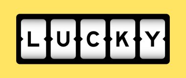 Sarı arkaplanlı slot pankartımızda siyah renk şans getirir