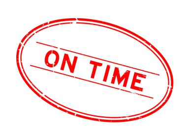 Grunge, beyaz arka planda oval lastik mühür sözcüğünü kırmızıya boyamış.