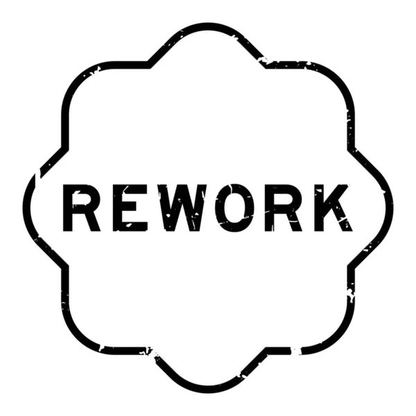 Grunge Rework าตราประท บยางบนพ นหล ขาว — ภาพเวกเตอร์สต็อก