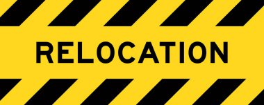 Sarı ve siyah renkli çizgili etiket pankartı 