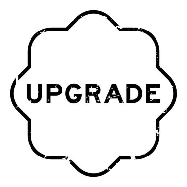 Grunge black upgrade word rubber seal stamp on white background
