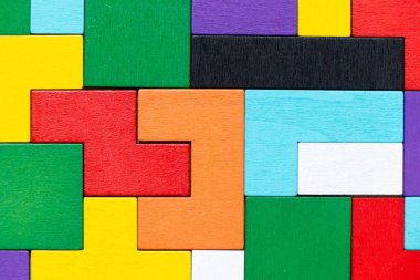 Colorful geometric shape background with copy space