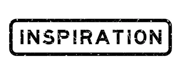 Grunge Fekete Inspiráció Szó Négyzet Gumi Pecsét Bélyegző Fehér Háttér — Stock Vector