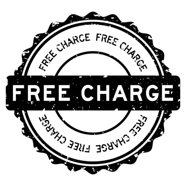 Grunge Czarny Free Charge Word Okrągłe Gumowe Pieczęć Pieczęć Pieczęć — Wektor stockowy