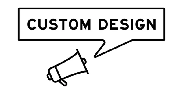 Megafon Symbol Mit Sprechblase Wort Design Auf Weißem Hintergrund — Stockvektor