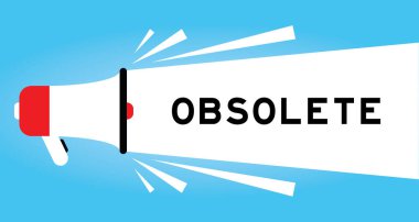 Mavi arkaplanda beyaz pankartta sözcüğü geçersiz olan renk megafonu simgesi