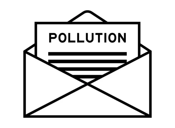 Zarf Mektup Başlığı Olarak Kelime Kirliliği Işareti — Stok Vektör