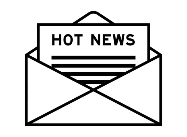 Zarf Mektup Manşetlerde Sıcak Haberlerle Birlikte — Stok Vektör