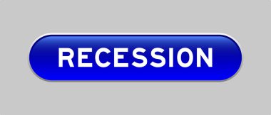 Gri arkaplanda sözcük durgunluğu olan mavi renkli kapsül biçimi düğmesi