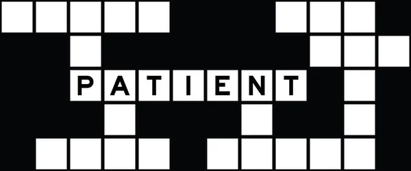 Alfabeto Letra Paciente Palavra Palavras Cruzadas Puzzle Fundo — Vetor de Stock