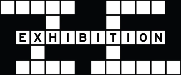 クロスワードパズルの背景に単語展示でアルファベット文字 — ストックベクタ
