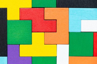 Colorful geometric shape background with copy space