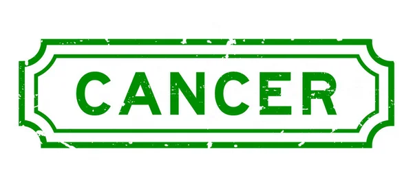 Grunge Green Cancer Word Rubber Seal Stamp Auf Weißem Hintergrund — Stockvektor