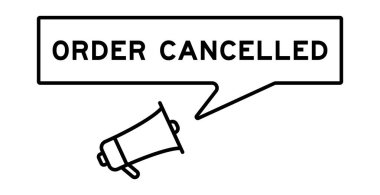 Beyaz arkaplan üzerindeki konuşma baloncuklu megafon simgesi iptal edildi