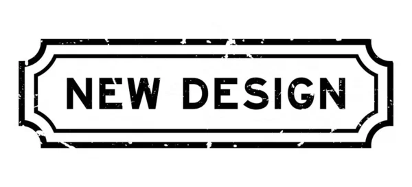 Grunge Black New Design Word Rubber Seal Stamp White Background — Wektor stockowy