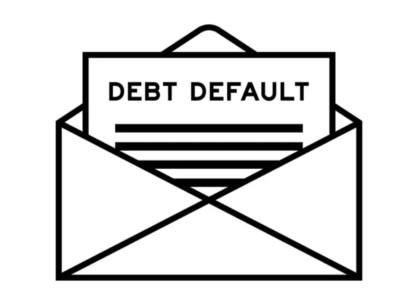 Umschlag Und Buchstabenzeichen Mit Dem Wort Schuldenausfall Als Überschrift — Stockvektor