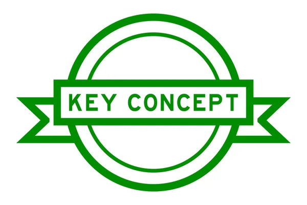 Beyaz Arkaplanda Sözcük Anahtarı Kavramına Sahip Klasik Yeşil Renkli Yuvarlak — Stok Vektör