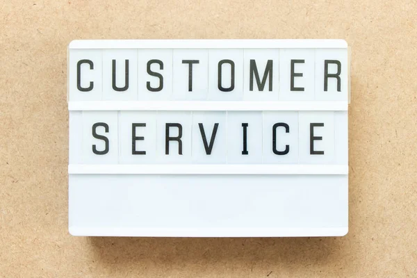 Lightbox Word Customer Service Wood Background — Stock Photo, Image