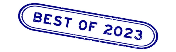 Grunge Μπλε Καλύτερο Από 2023 Σφραγίδα Σφραγίδα Σφραγίδας Λέξη Καουτσούκ — Διανυσματικό Αρχείο